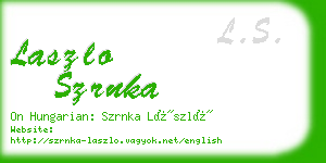 laszlo szrnka business card